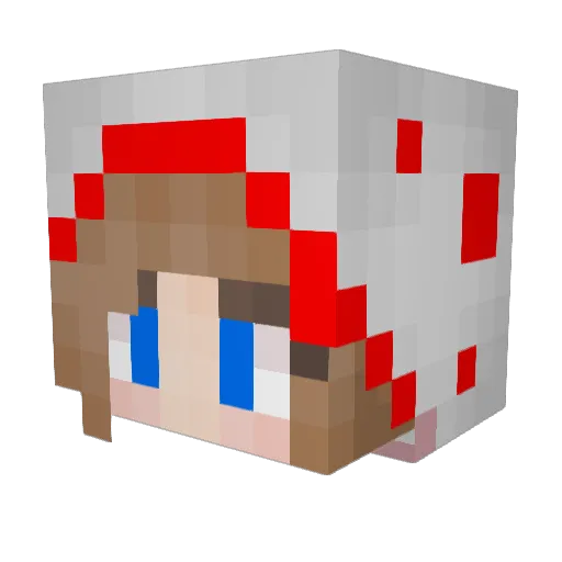 CherryCake19 Minecraft avatar head, 3D render