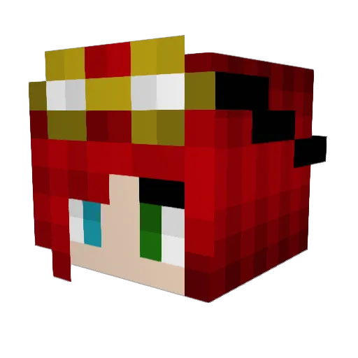 CherryCalavera Minecraft avatar head, 3D render