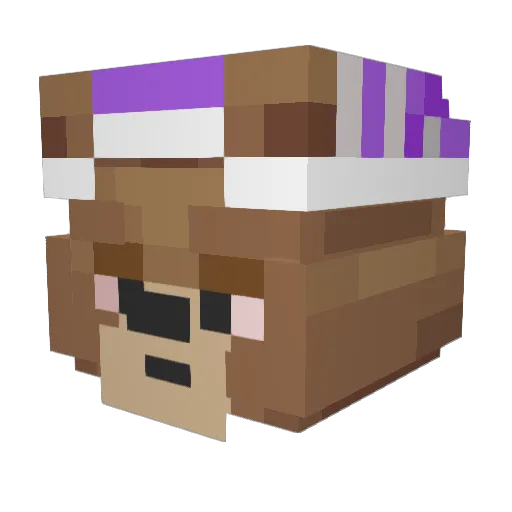 CherryChuz Minecraft avatar head, 3D render