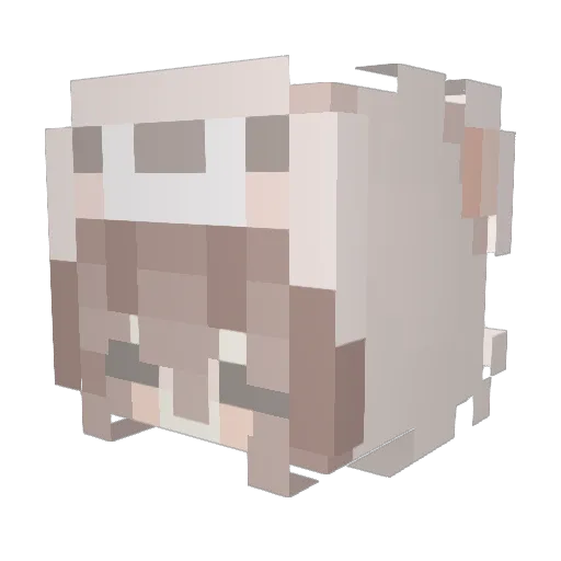 CherryDollie Minecraft avatar head, 3D render