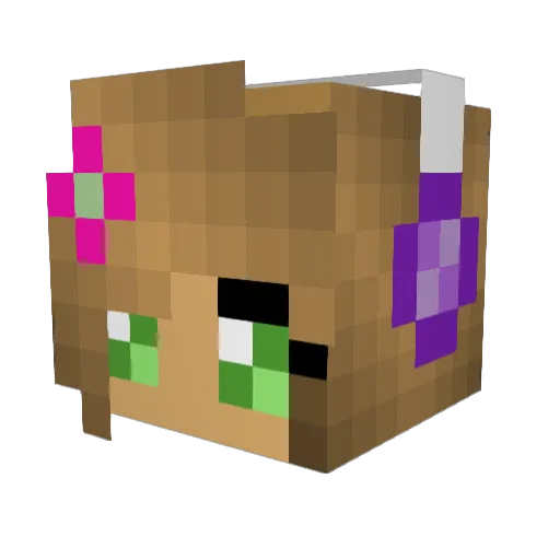 CherryFizzBomb Minecraft avatar head, 3D render