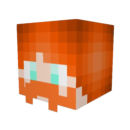 CherryHunter90 Minecraft avatar head, 3D render