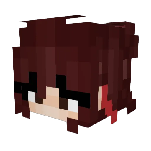 CherryJammin Minecraft avatar head, 3D render