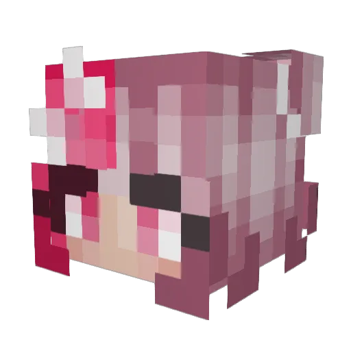 CherryLems Minecraft avatar head, 3D render