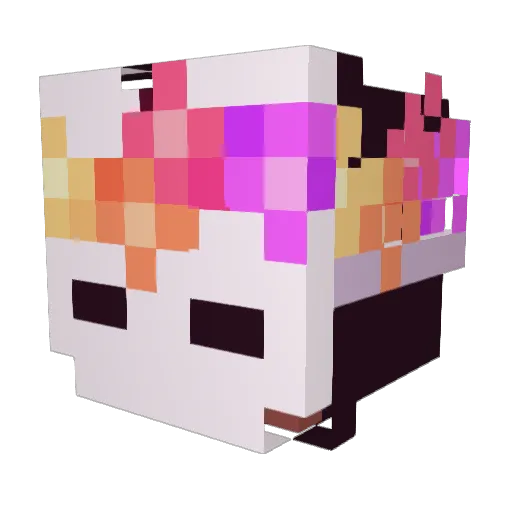CherryMT Minecraft avatar head, 3D render