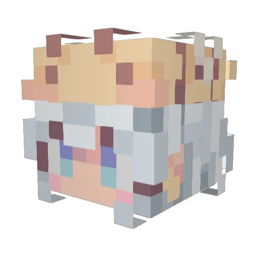 CherryMunchkins Minecraft avatar head, 3D render