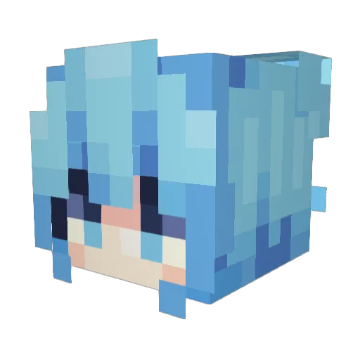 CherryOK Minecraft avatar head, 3D render