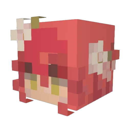 CherryPieBomber Minecraft avatar head, 3D render