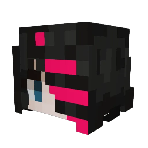 CherryPoison Minecraft avatar head, 3D render
