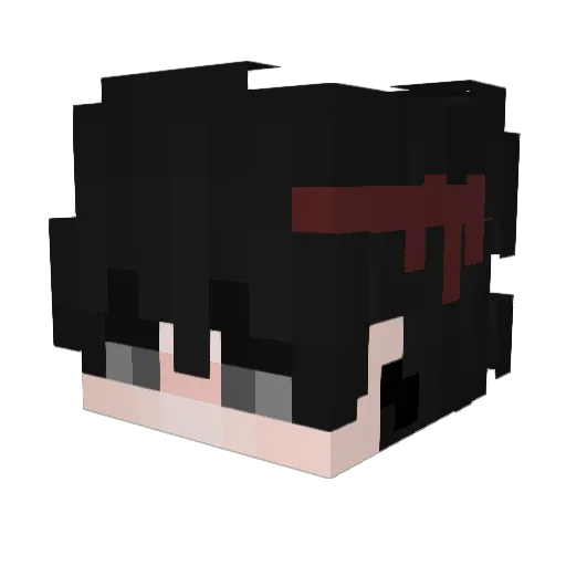 CherryPomPom Minecraft avatar head, 3D render