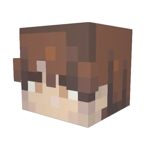CherryStyxx Minecraft avatar head, 3D render
