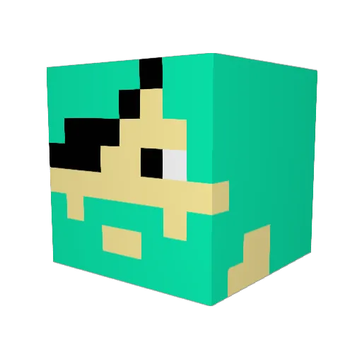 CherrySweet Minecraft avatar head, 3D render