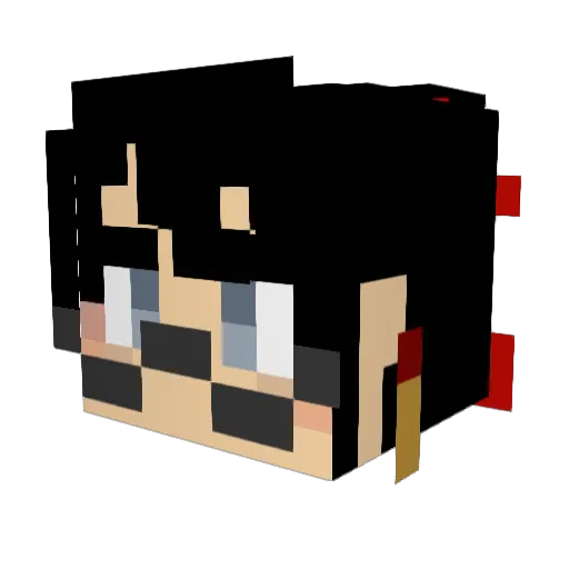 CherryVault Minecraft avatar head, 3D render