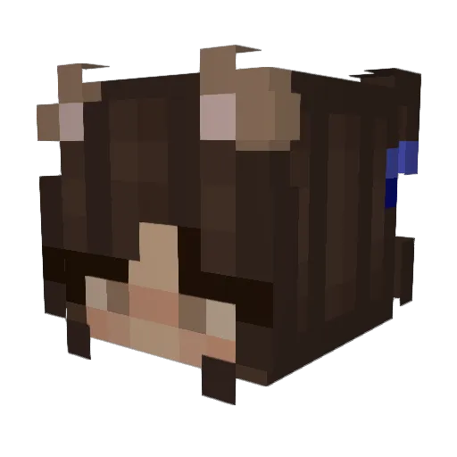 CherryX17 Minecraft avatar head, 3D render