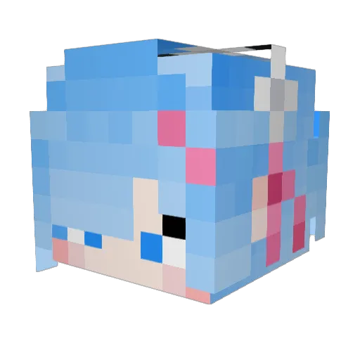CherryXD1234 Minecraft avatar head, 3D render