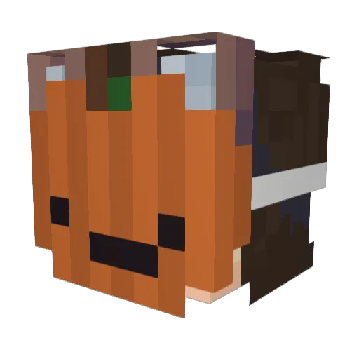 CherryZilla Minecraft avatar head, 3D render