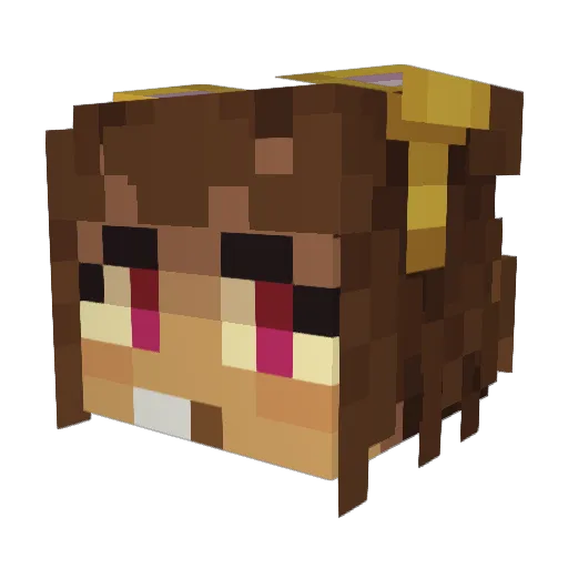 Cherry_4 Minecraft avatar head, 3D render