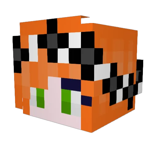 Cherry_BoM Minecraft avatar head, 3D render