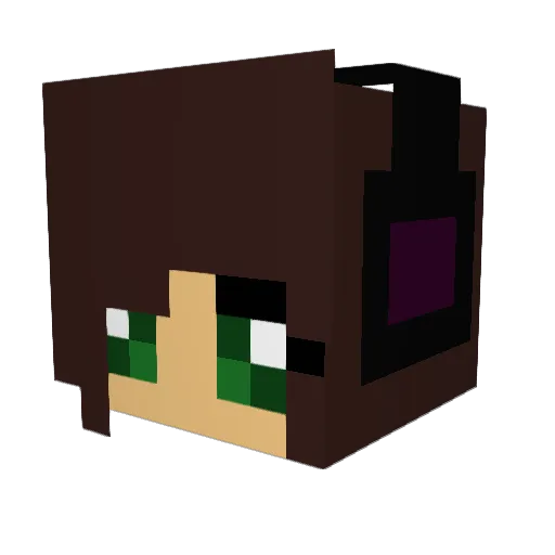 Cherry_Flames Minecraft avatar head, 3D render