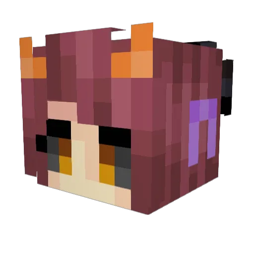 Cherry_Foxie Minecraft avatar head, 3D render