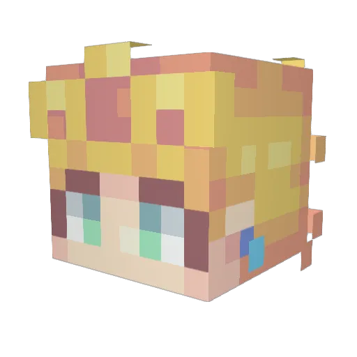 Cherry_HS Minecraft avatar head, 3D render