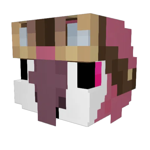 Cherry_Rock Minecraft avatar head, 3D render