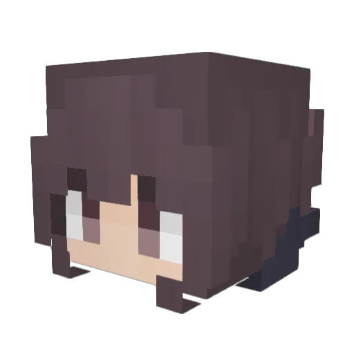Cherry_____ Minecraft avatar head, 3D render