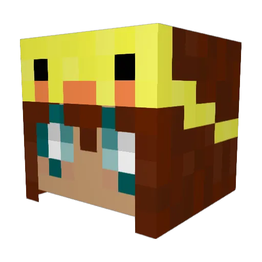 Cherrya6442 Minecraft avatar head, 3D render