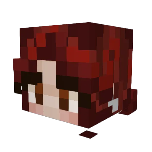 Cherrycola02 Minecraft avatar head, 3D render