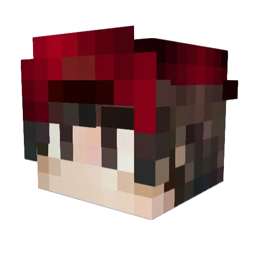 Cherryfl0wer Minecraft avatar head, 3D render