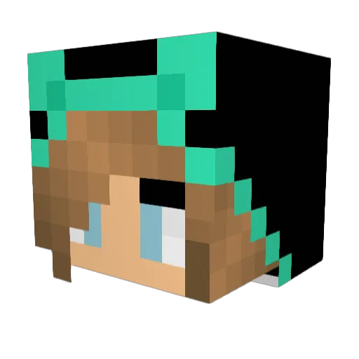 Cherryframe Minecraft avatar head, 3D render