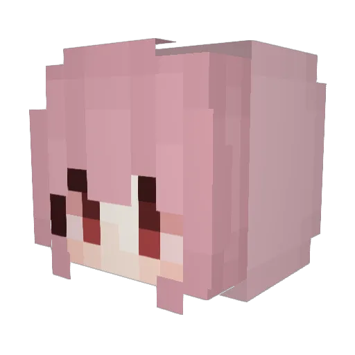 Cherryiish Minecraft avatar head, 3D render