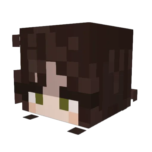Cherrylil Minecraft avatar head, 3D render