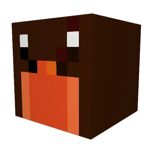 Cherrymoya Minecraft avatar head, 3D render