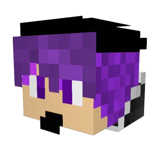 Cherrysage Minecraft avatar head, 3D render
