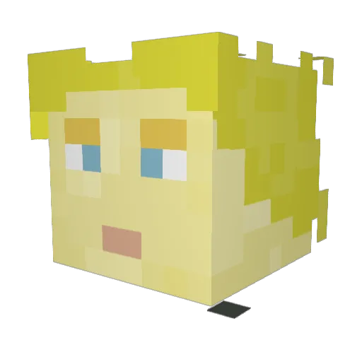 Cherushi_Senpai Minecraft avatar head, 3D render