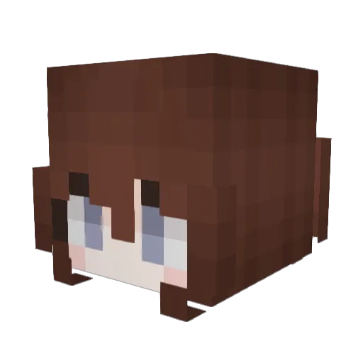 Chervony Minecraft avatar head, 3D render