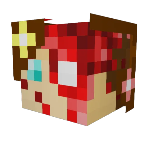 CheryDragonette Minecraft avatar head, 3D render