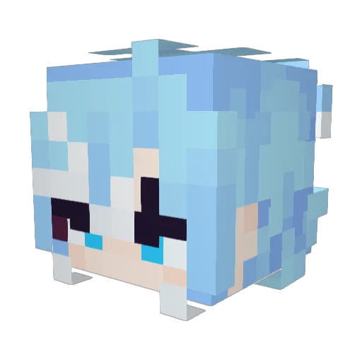 Cherylchan Minecraft avatar head, 3D render
