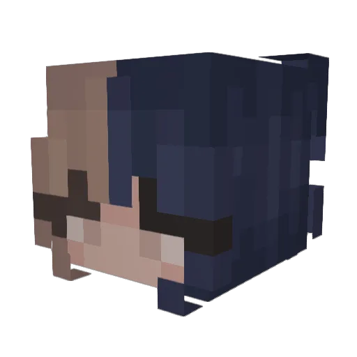 Chesai Minecraft avatar head, 3D render
