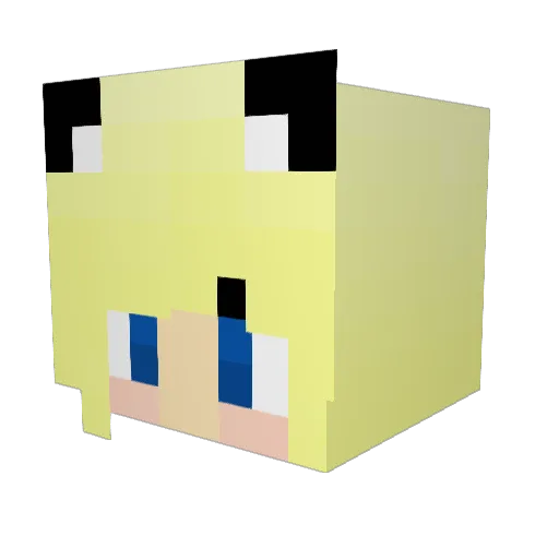 Cheshirecat15 Minecraft avatar head, 3D render