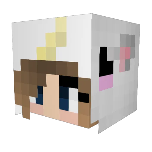 Cheshirerosee Minecraft avatar head, 3D render