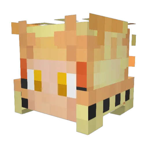 Chesmou Minecraft avatar head, 3D render