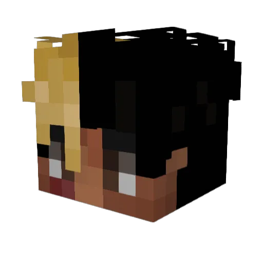 Chespi Minecraft avatar head, 3D render