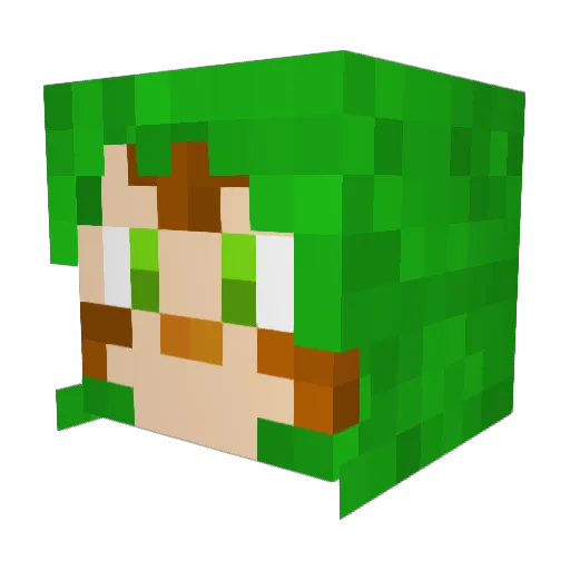 Chespin_650 Minecraft avatar head, 3D render