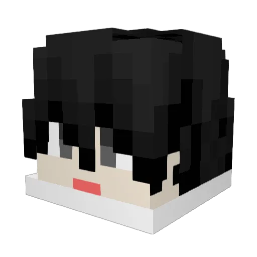 Chess_OvO Minecraft avatar head, 3D render