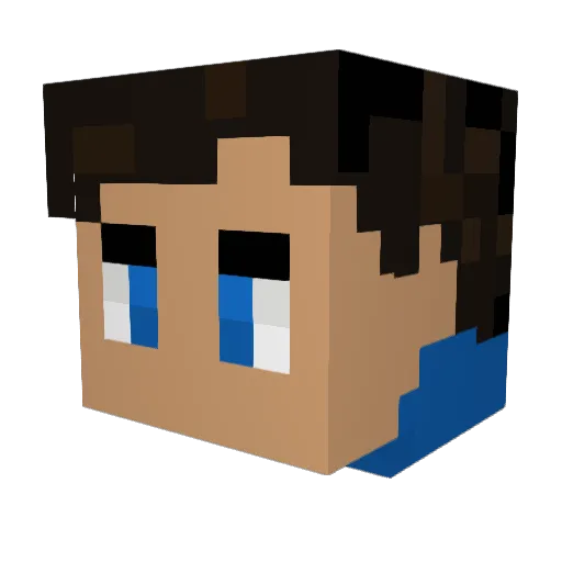 Chessical Minecraft avatar head, 3D render