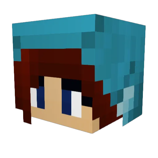 Chessmaster Minecraft avatar head, 3D render