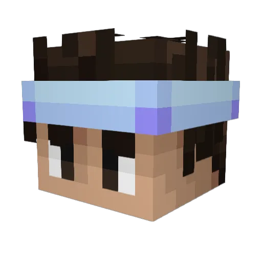 ChestRefill Minecraft avatar head, 3D render