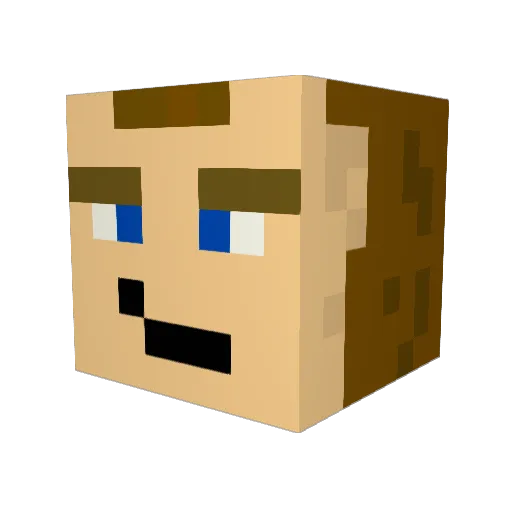 ChesterJaromin Minecraft avatar head, 3D render